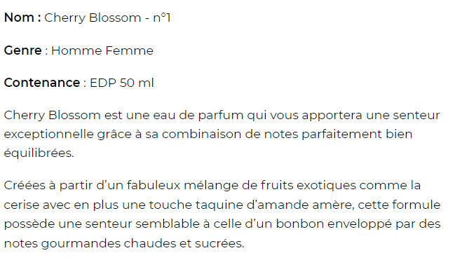 Cherry blossom - eau de parfum n°1