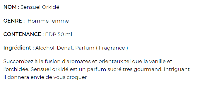 Sensuel orkide - eau de parfum n°12